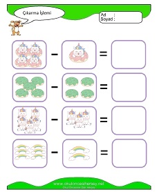 Çıkarma İşlemi Çalışma Sayfaları